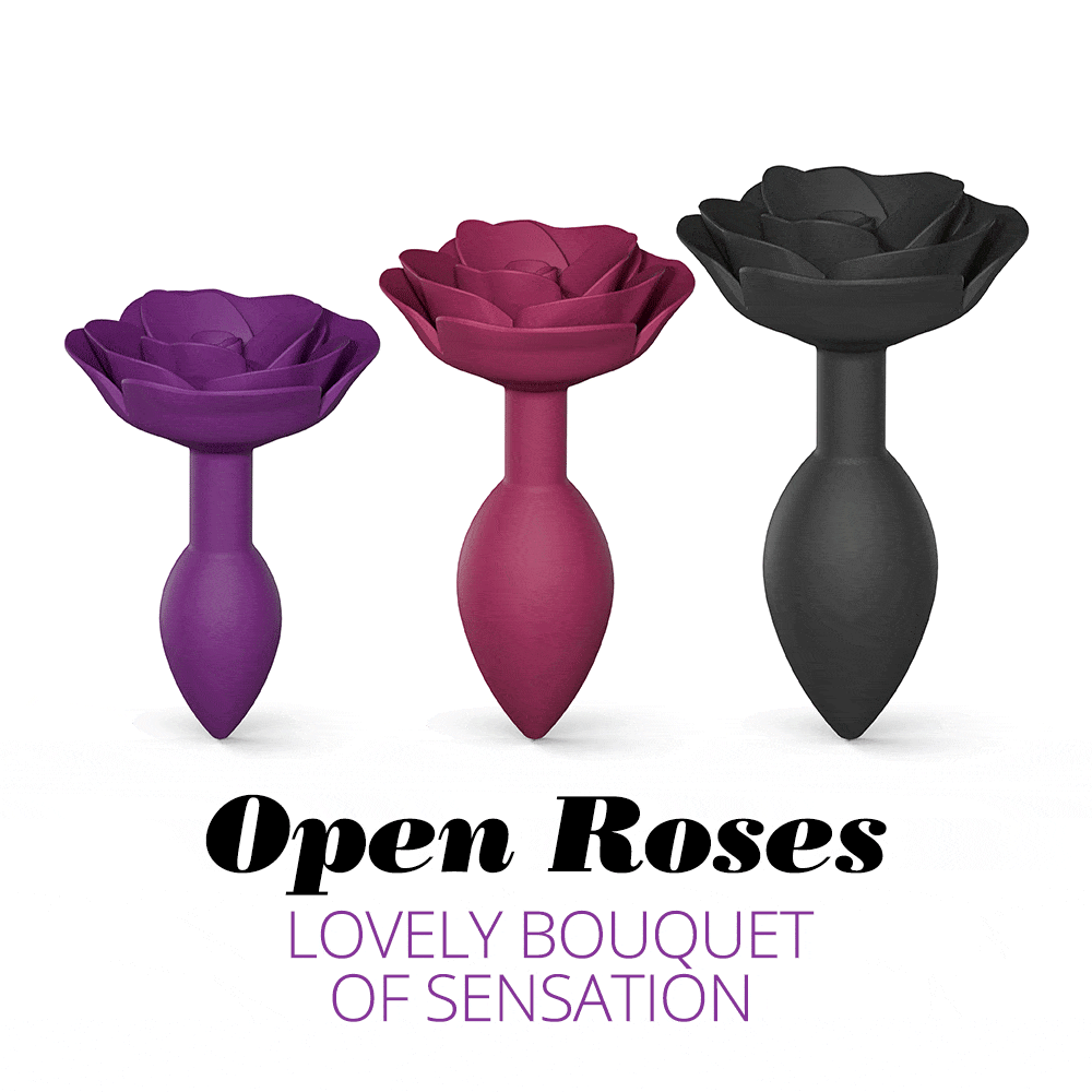 LOVE TO LOVE Anal Toys OPEN ROSES L SIZE - BLACK ONYX