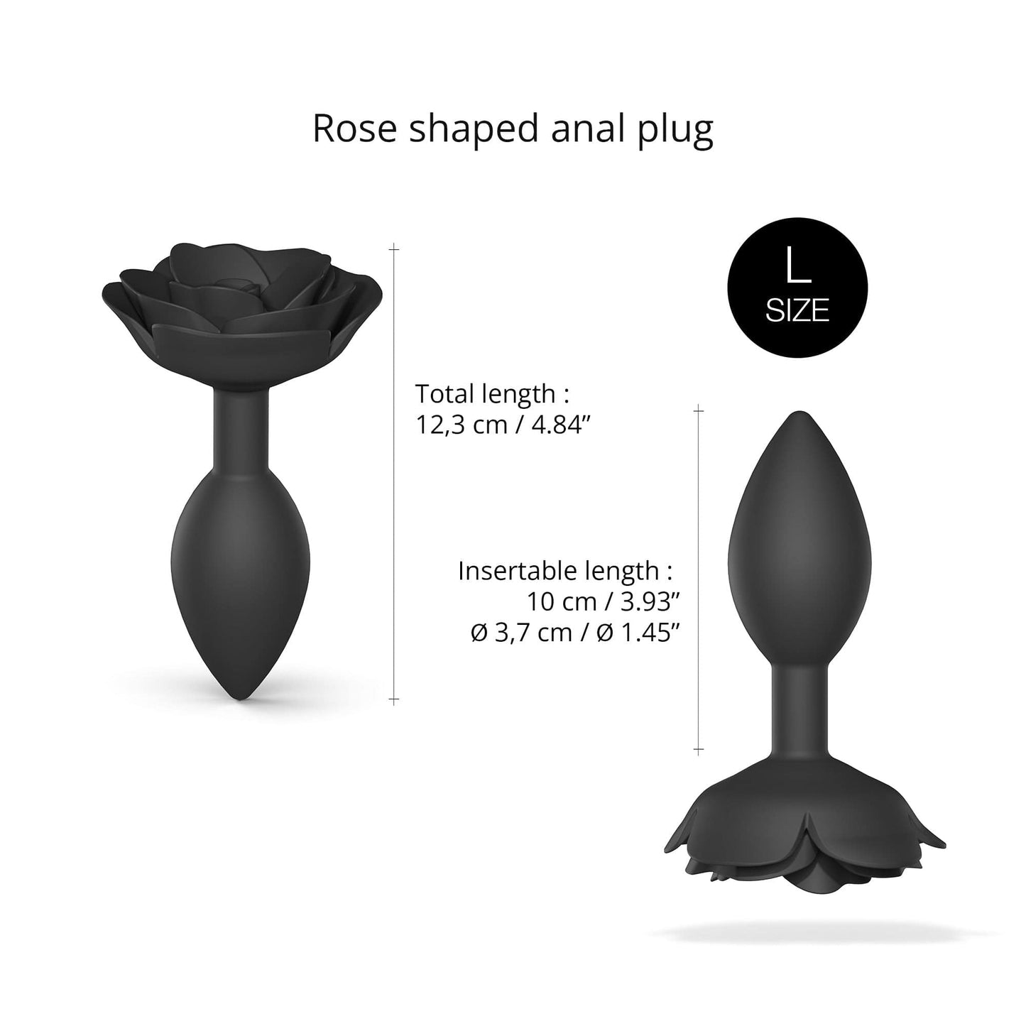 LOVE TO LOVE Anal Toys OPEN ROSES L SIZE - BLACK ONYX
