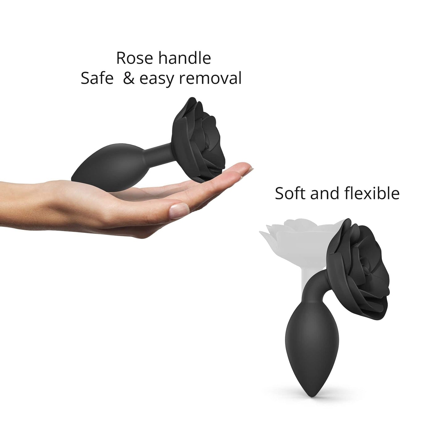 LOVE TO LOVE Anal Toys OPEN ROSES L SIZE - BLACK ONYX