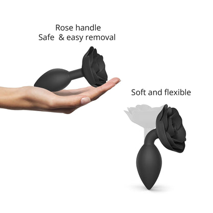 LOVE TO LOVE Anal Toys OPEN ROSES L SIZE - BLACK ONYX
