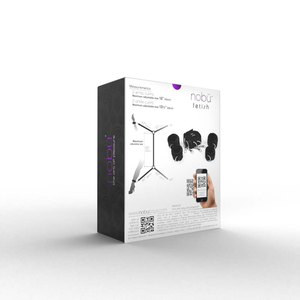 NOBÜ BDSM BR1 UNDER THE BED RESTRAI - BLACK