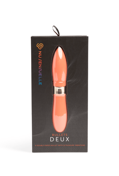 Nu Sensuelle Vibrators DOUBLE ENDED DEUX BULLET - CORAL