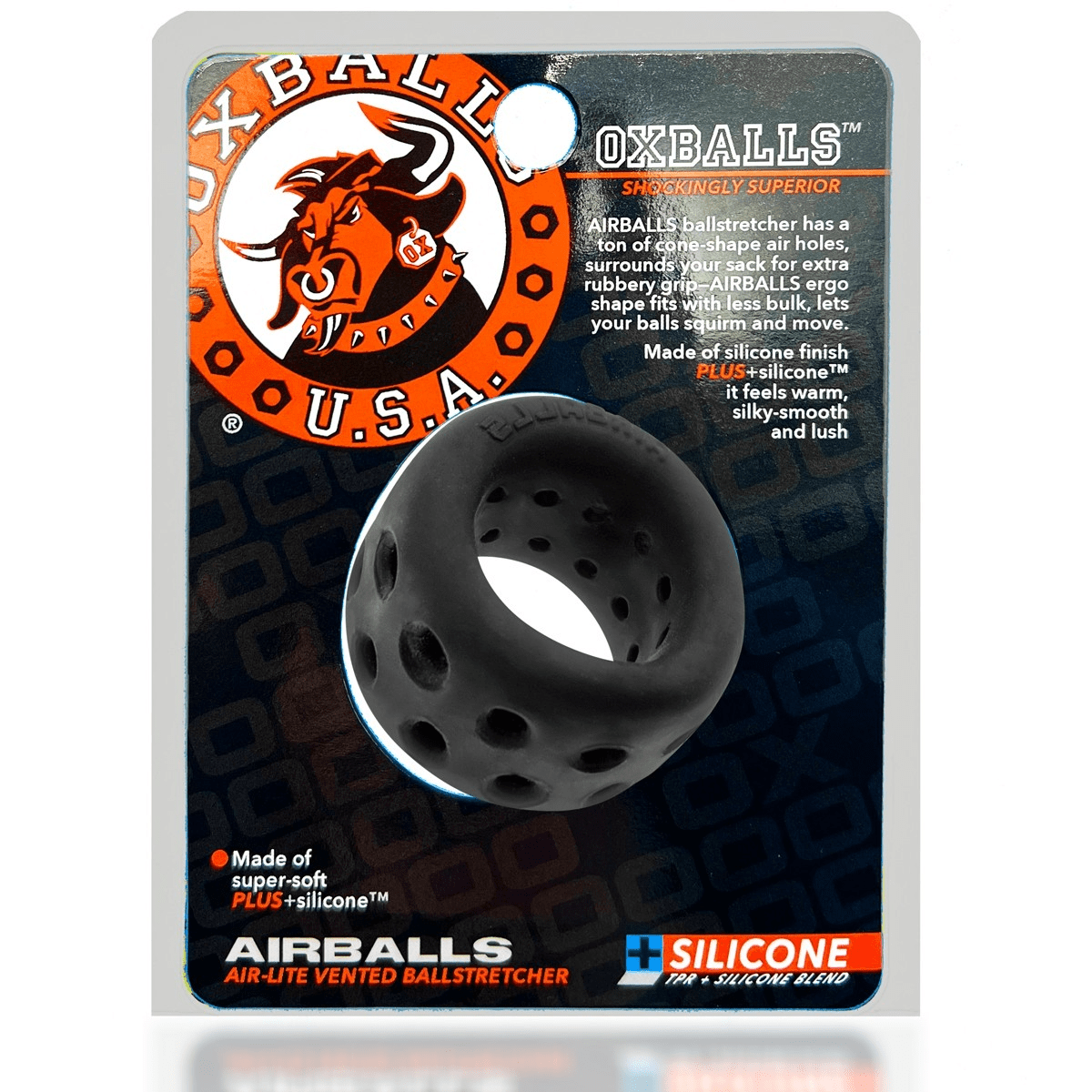 OXBALLS For Him AIRBALLS, air-lite ballstretcher, BLACK ICE