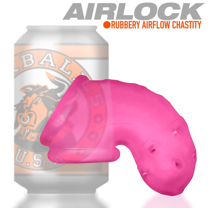 OXBALLS For Him AIRLOCK, air-lite vented chastity, PINK ICE