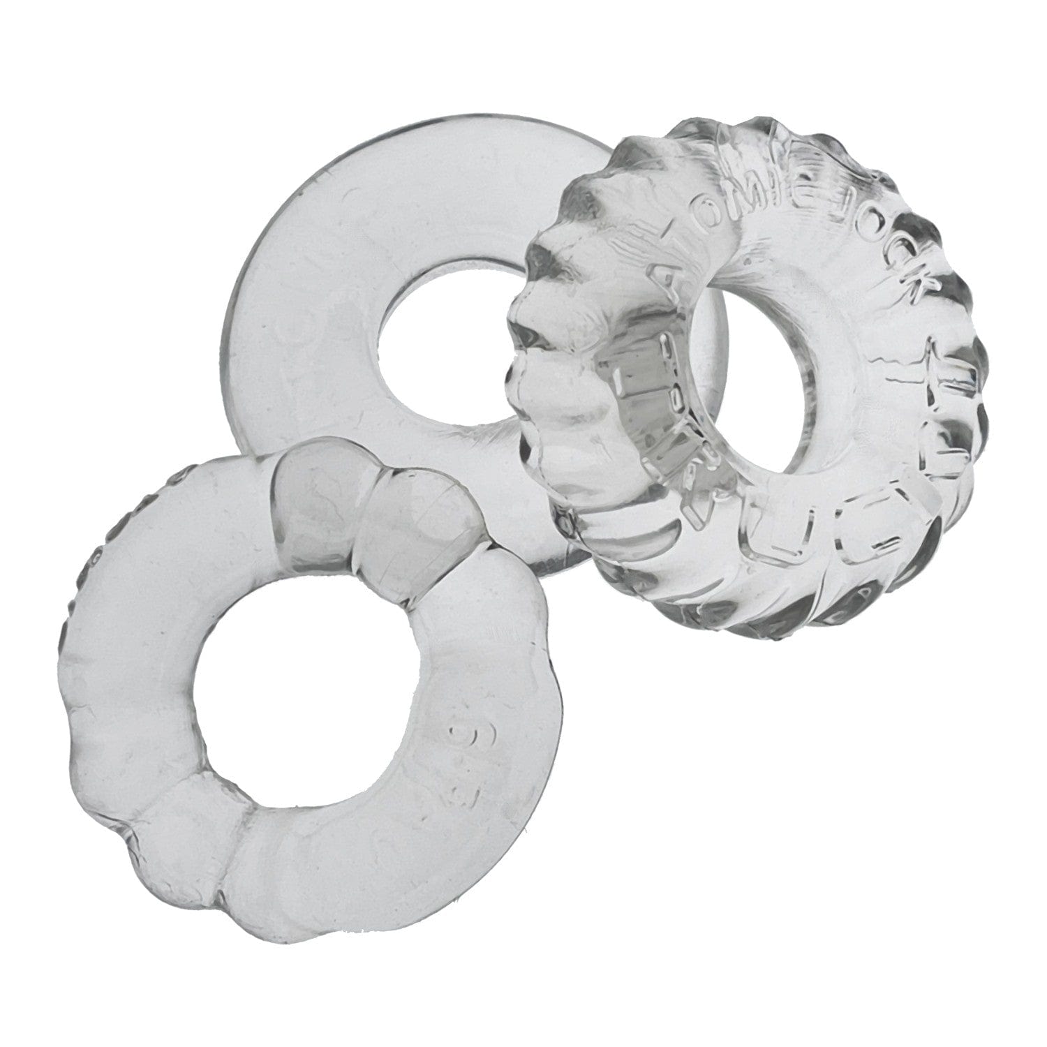 OXBALLS For Him BONEMAKER 3-pack boner cockring kit - CLEAR