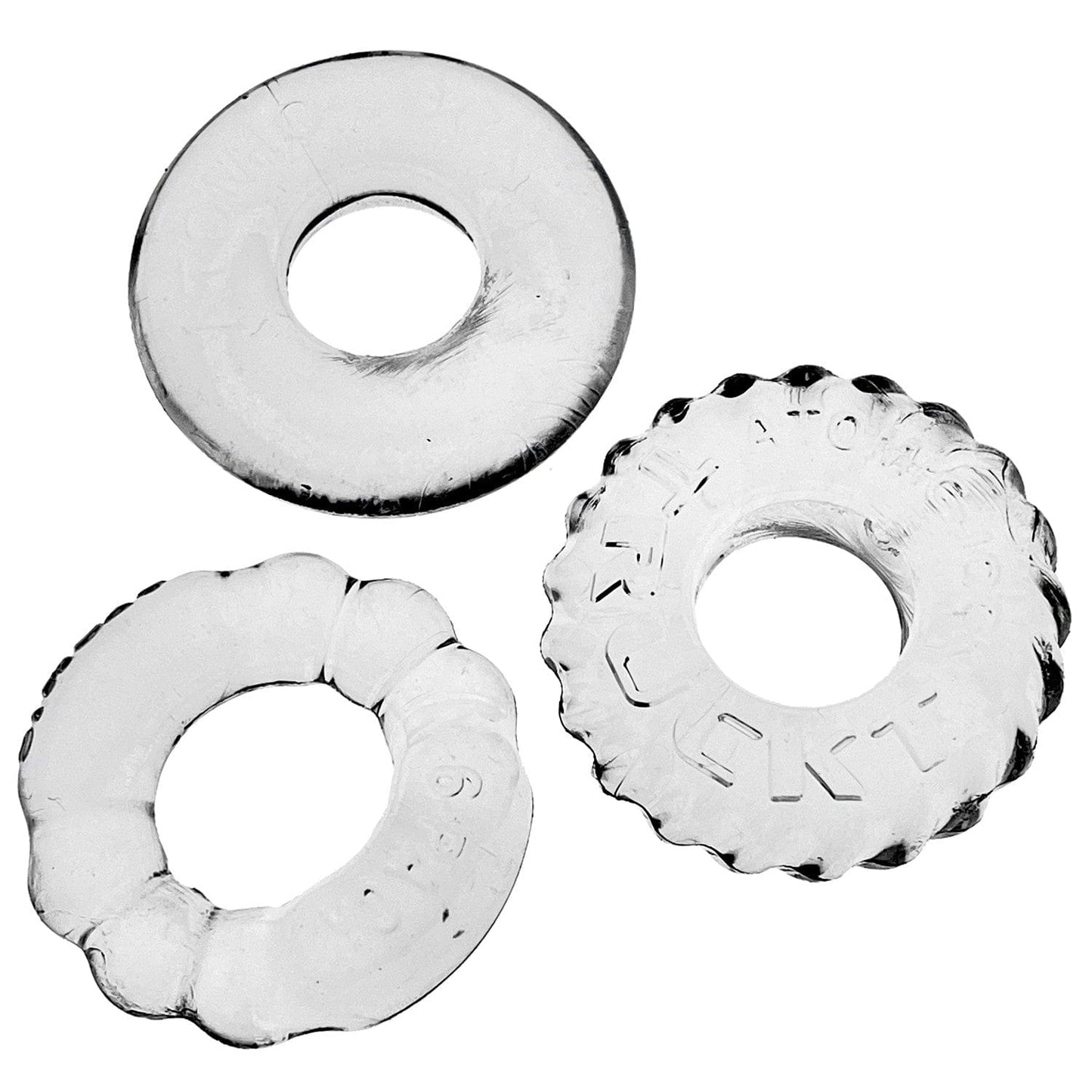 OXBALLS For Him BONEMAKER 3-pack boner cockring kit - CLEAR