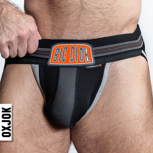 OXBALLS For Him BULGER, the big pouch jock, BLACK IRON, MEDIUM