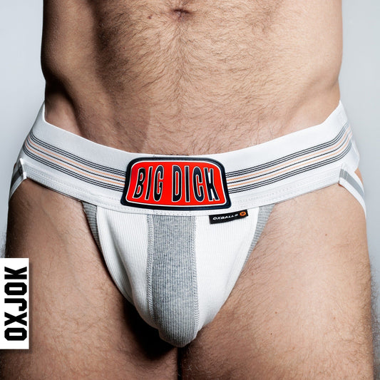 OXBALLS For Him BULGER, the big pouch jock, WHITE SNOW, X-LARGE