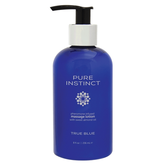 Pure Instinct Lubes Default True Blue Pheromone Massage & Body Lotion 8oz | 236mL