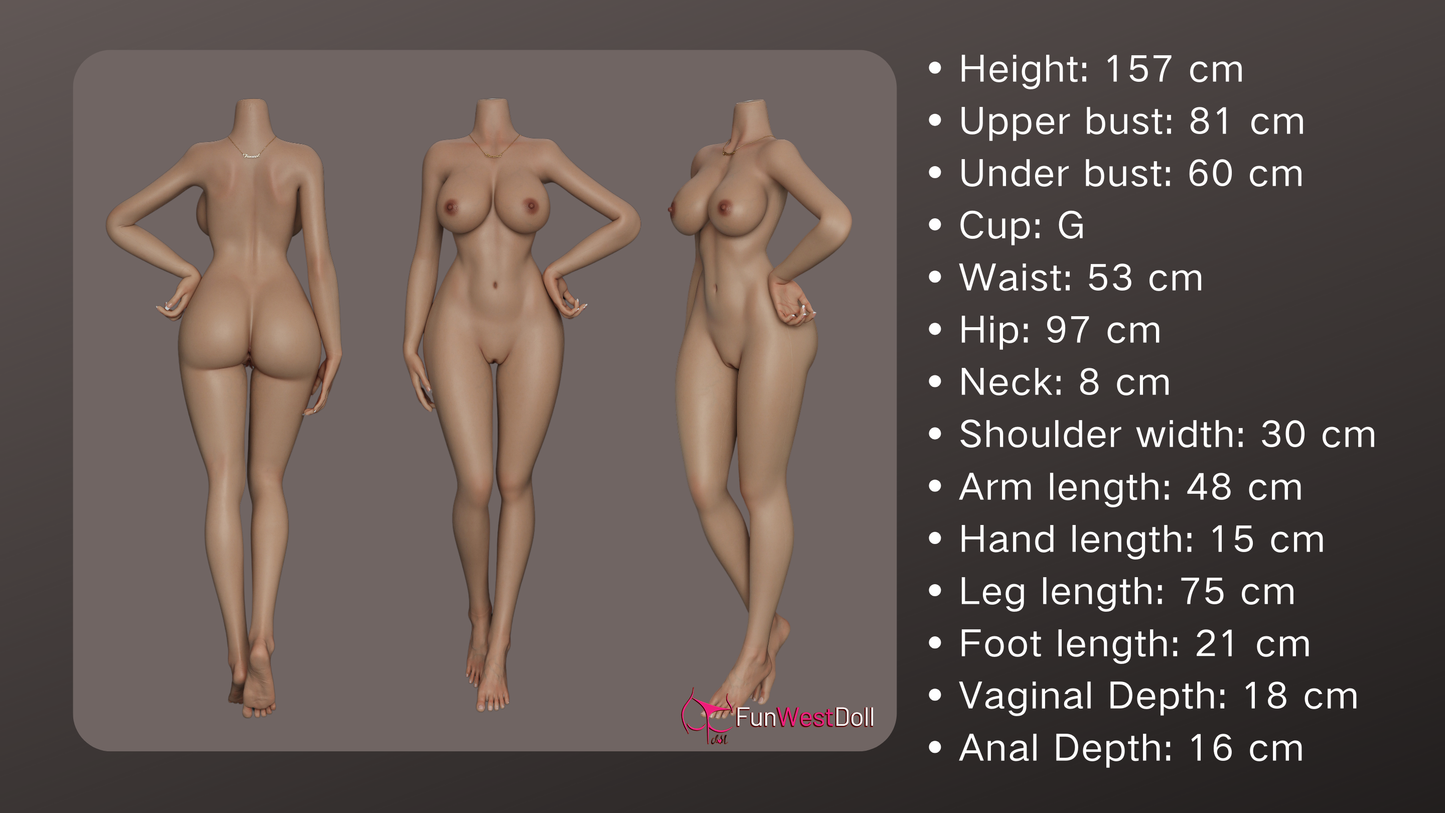 Rose 157cm (G-Cup) Elegant Silicone Sex Doll - FunWest (EU Stock)