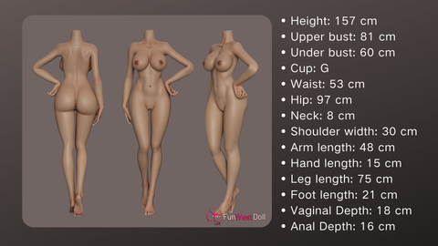 Rose 157cm (G-Cup) Elegant Silicone Sex Doll - FunWest (EU Stock)