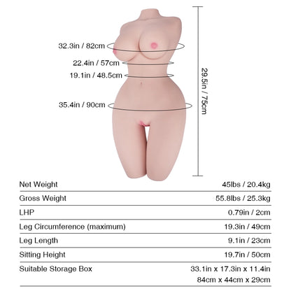 Ruka Momoto 87cm Fair Torso Sex Doll - Tantaly (USA Stock)