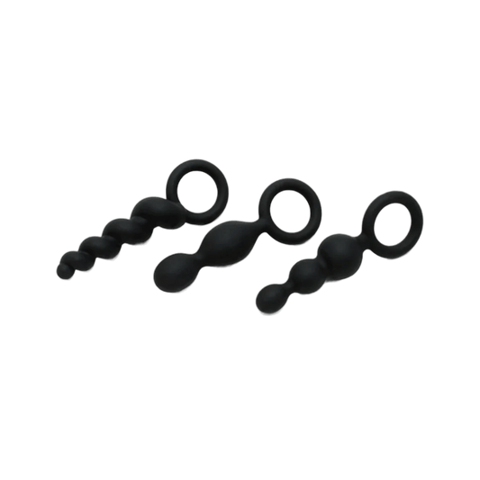 Satisfyer Anal Toys Booty Call (set of 3) (Black) - black