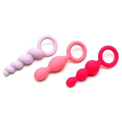 Satisfyer Anal Toys Booty Call (set of 3) (Colored) - pink, purple, red