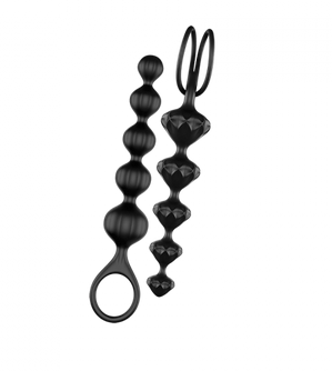 Satisfyer Anal Toys Love Beads (set of 2)(Black) - black