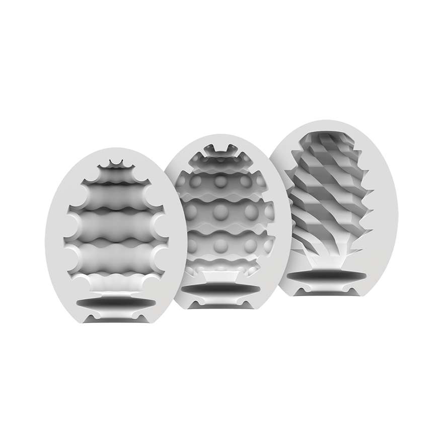 Satisfyer For Him Masturbator Egg 3er Set (Riffle, Bubble, Fierce) Assorted