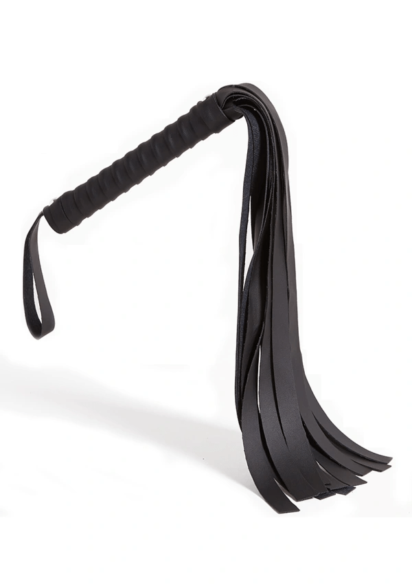 Sex & Mischief BDSM Black Faux Leather Flogger