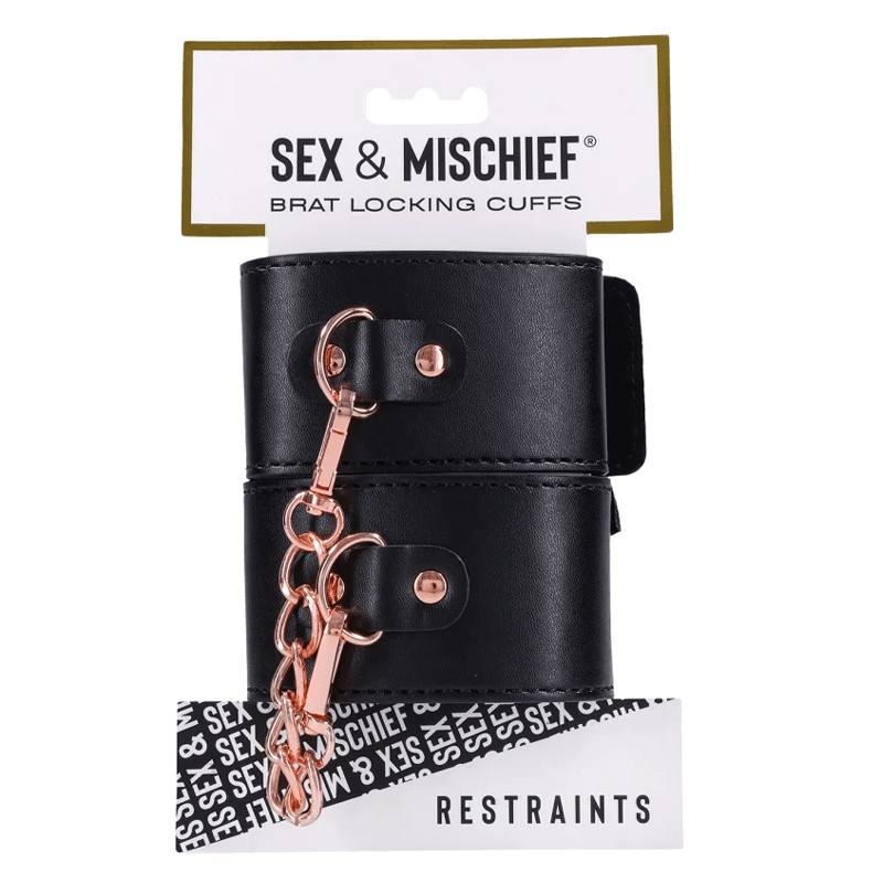 Sex & Mischief BDSM Brat Locking Cuffs