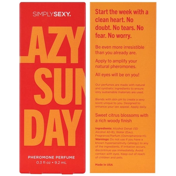 Simply Sexy Lubes LAZY SUNDAY Pheromone Infused Perfume - Lazy Sunday 0.3oz | 9.2mL