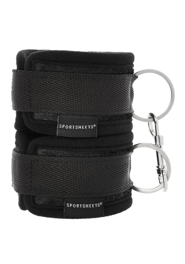 Sportsheets BDSM Soft Wrist Cuffs, Black