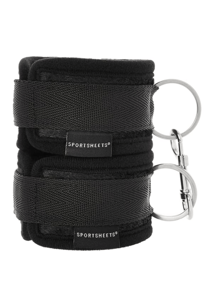 Sportsheets BDSM Soft Wrist Cuffs, Black