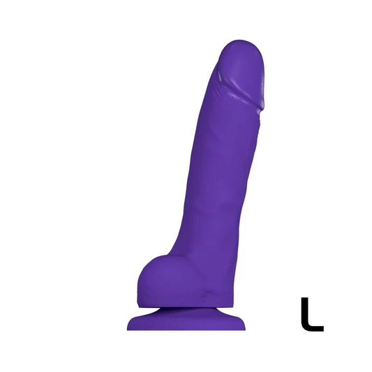 STRAP-ON-ME Strap-Ons & Harnesses SOFT REALISTIC DILDO PURPLE - L
