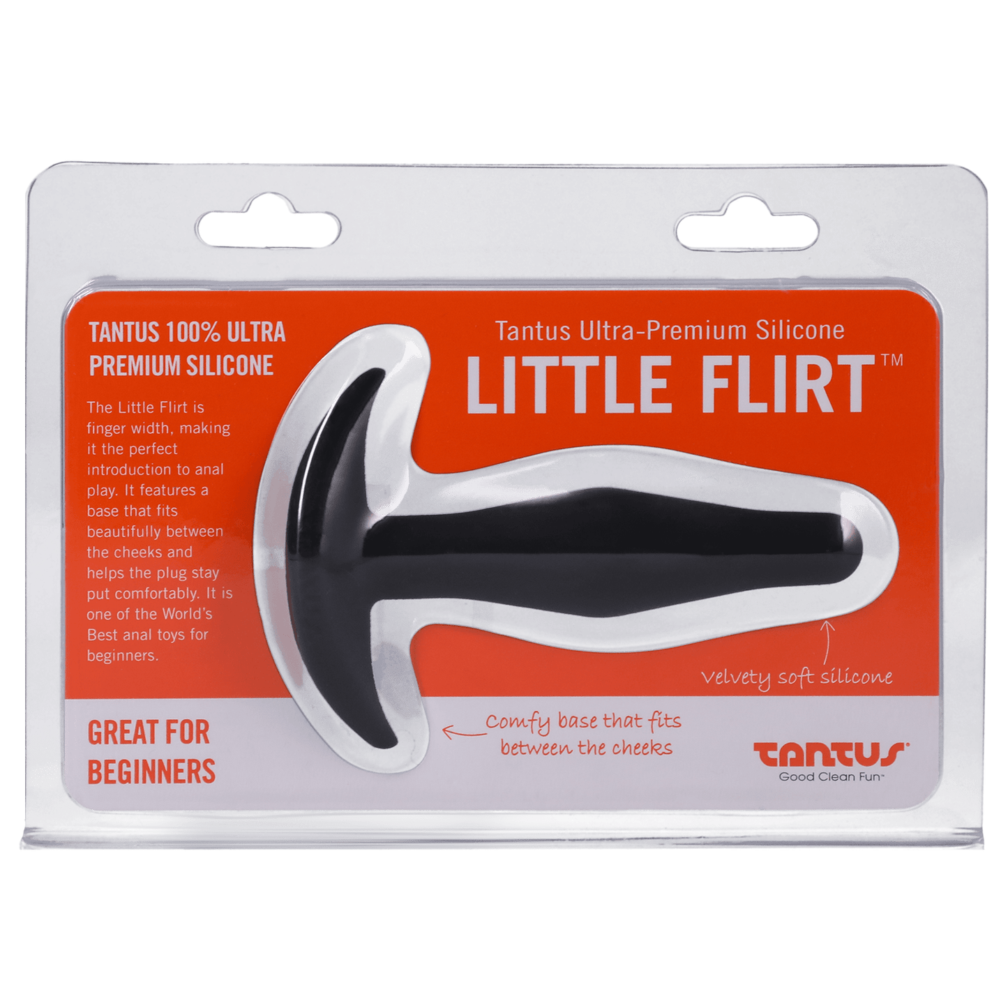 Tantus Anal Toys Black Tantus Silicone Little Flirt Butt Plug Black