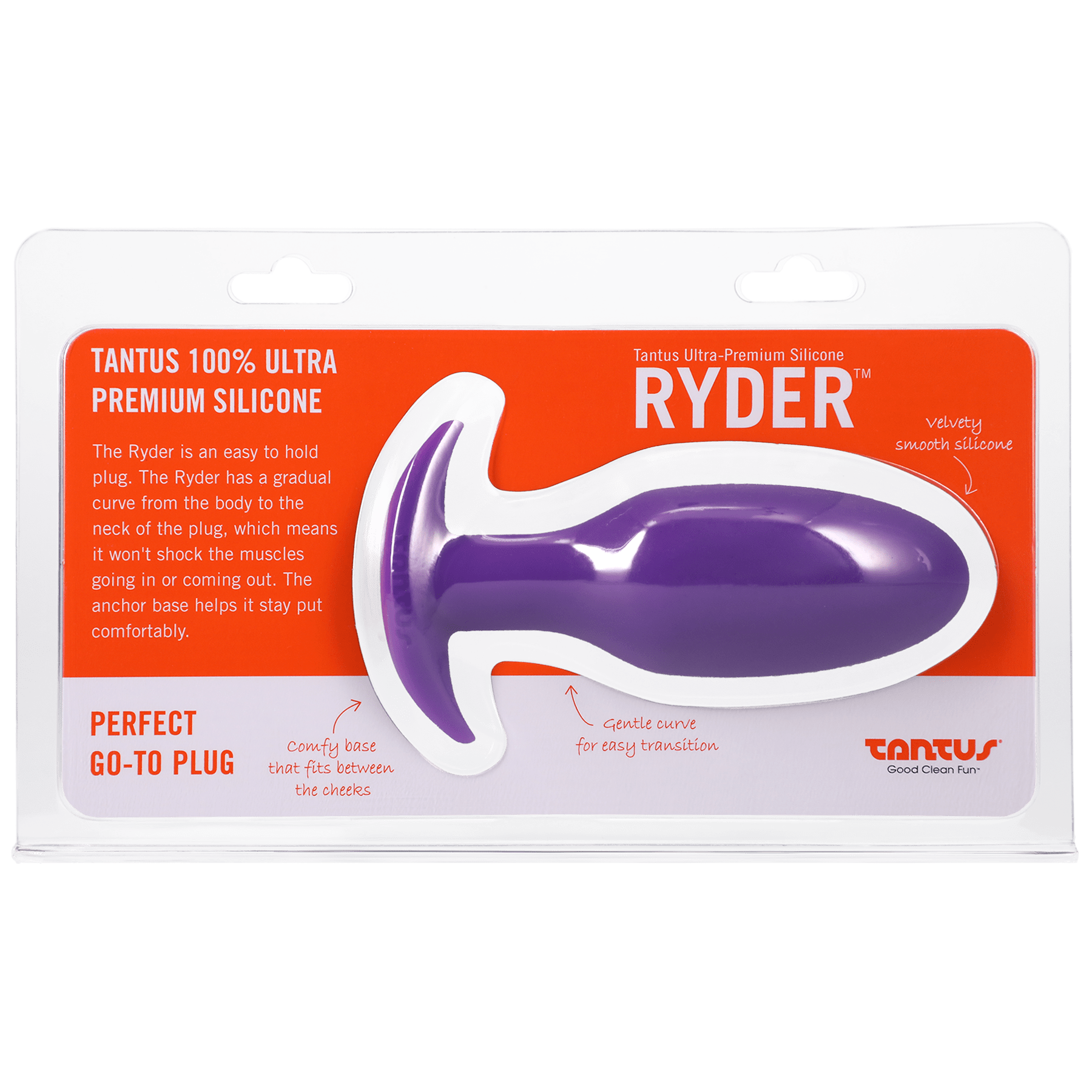 Tantus Anals Toys Silicone Ryder Butt Plug - Lilac