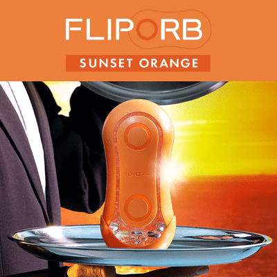 Tenga For Him FLIP ORB SUNSET ORANGE