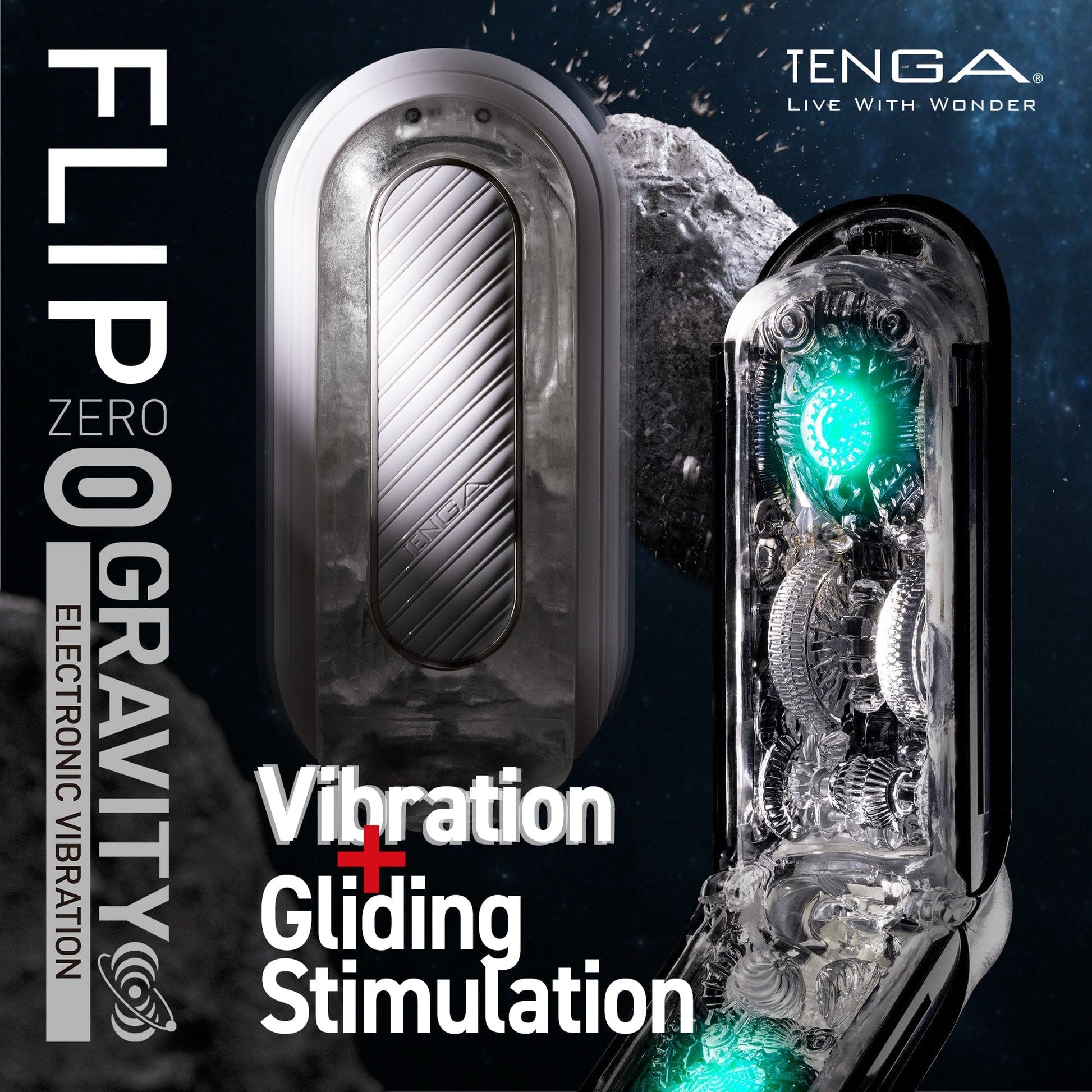 Tenga For Him FLIP ZERO GRAVITY EV (ELECTRONIC VIBRATION) WHITE