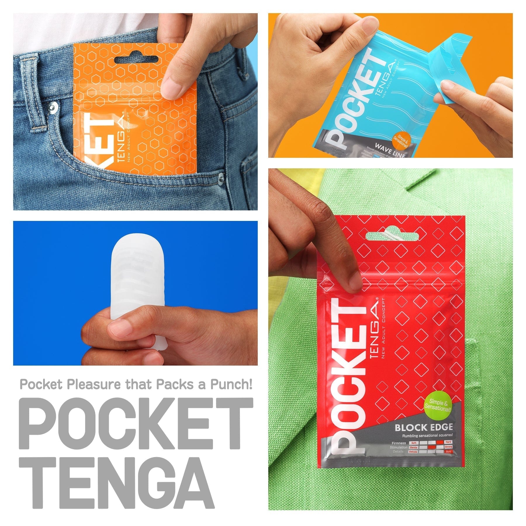 Tenga For Him POCKET TENGA WAVY LINE