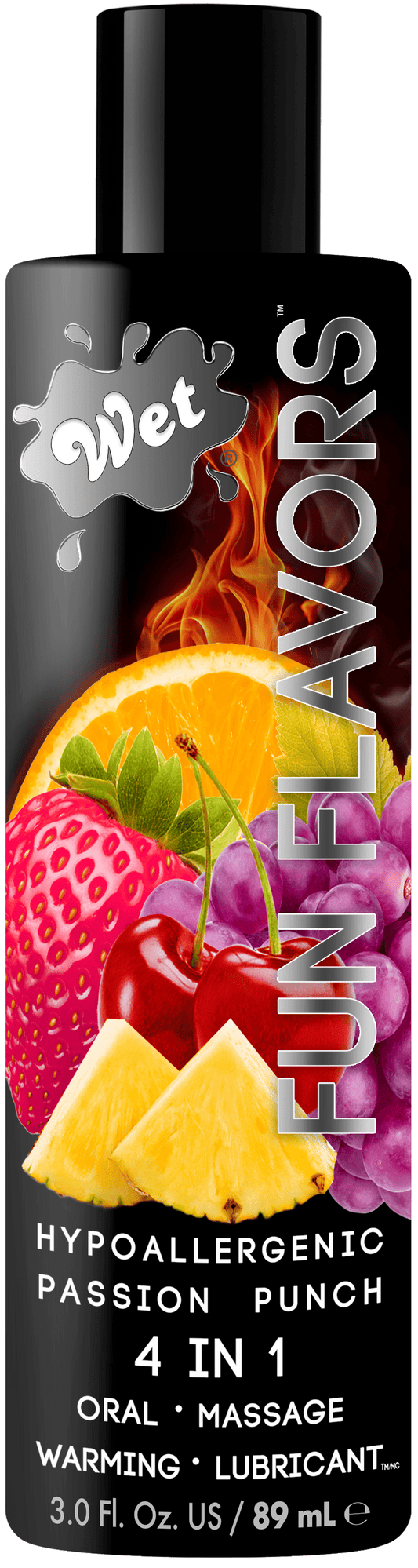 Wet Lubes Fun Flavors Passion Punch 4 in 1 3oz