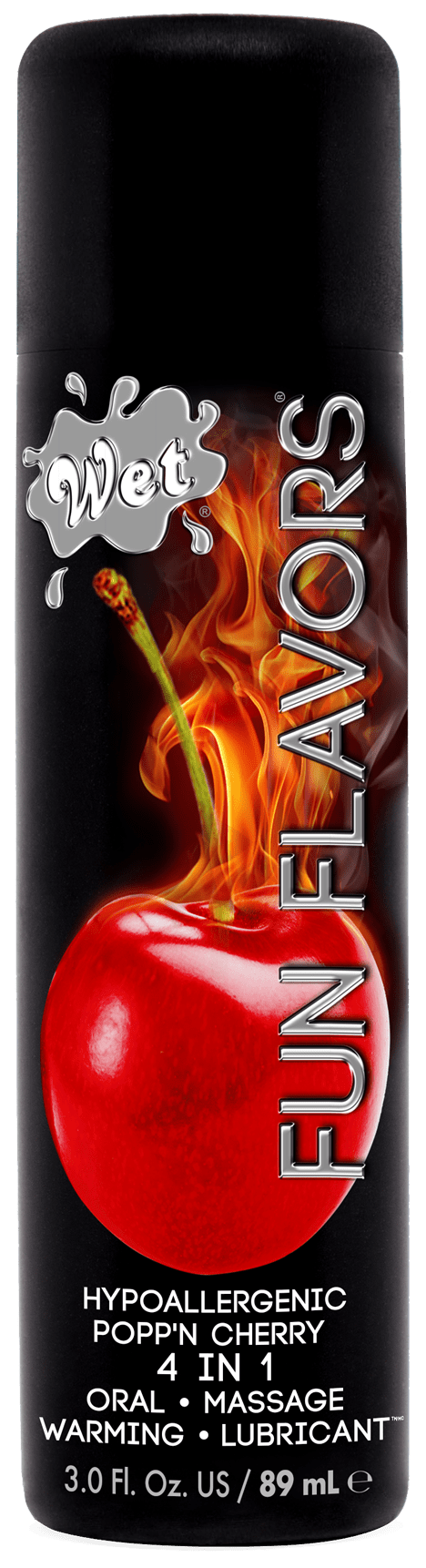 Wet Lubes Fun Flavors Popp'n Cherry 4 in 1 3oz