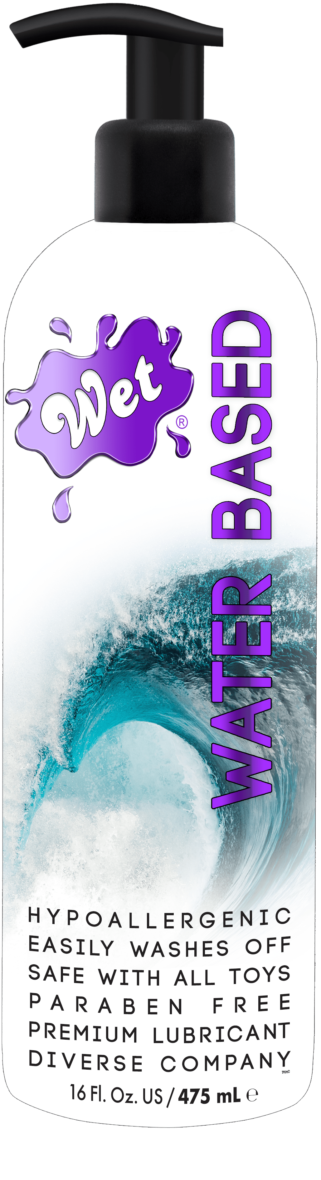 Wet Lubes Original Water Based Sex Lube 16 Ounce