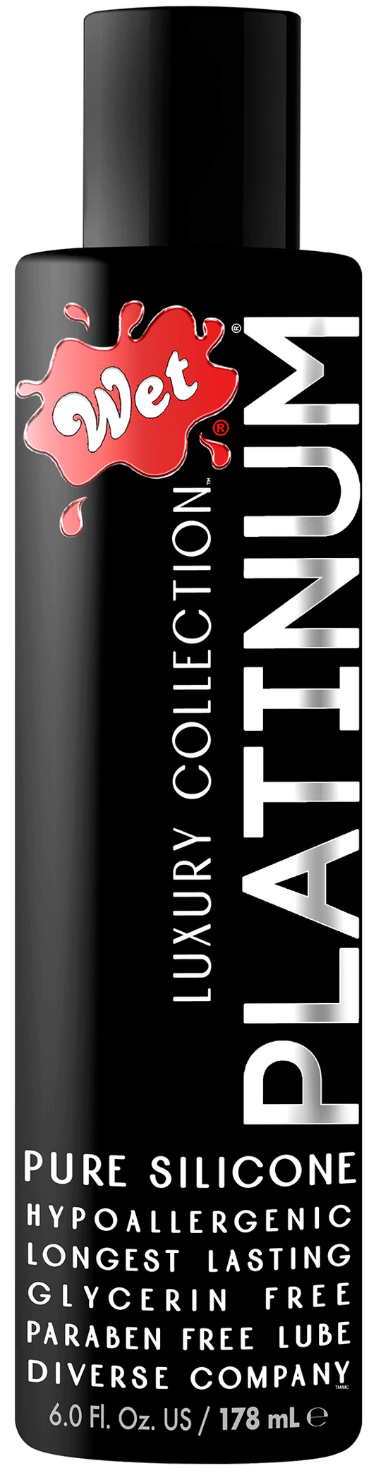 Wet Lubes Platinum® Silicone Lubricant 6 Fl. Oz./178mL