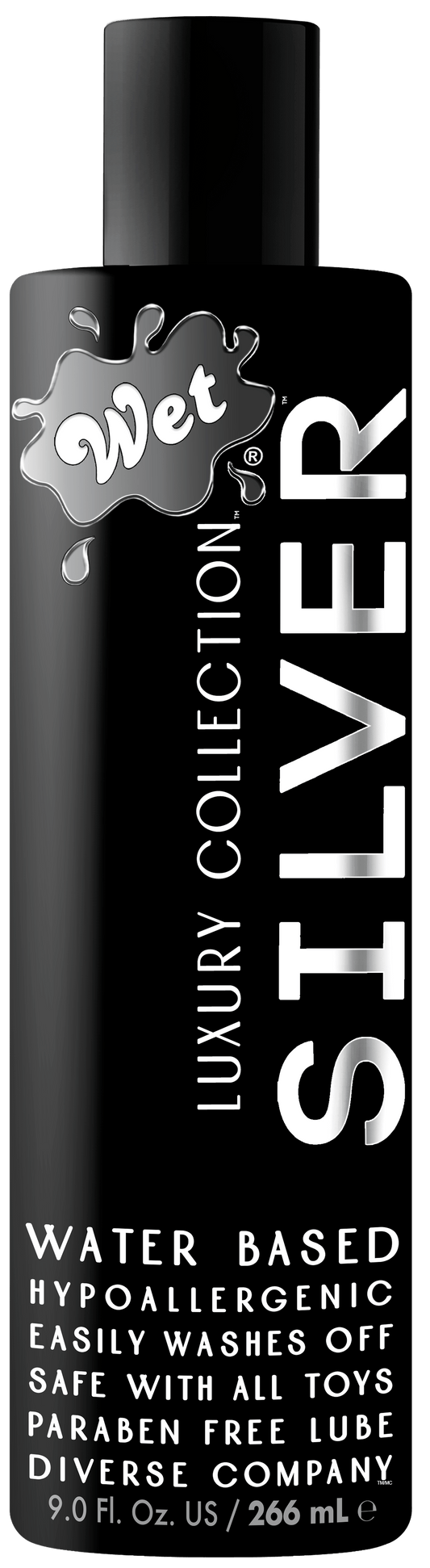 Wet Lubes Silver Water Based Sex Lube 9 Ounce