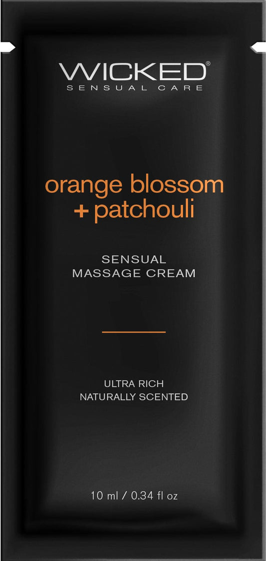 Wicked Lubes Orange Blossom + Patchouli Massage Cream .34oz