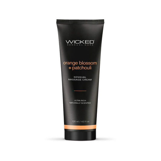 Wicked Lubes Orange Blossom + Patchouli Massage Cream 4oz