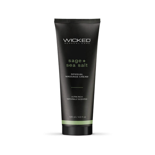 Wicked Lubes Sage + Sea Salt Massage Cream 4oz