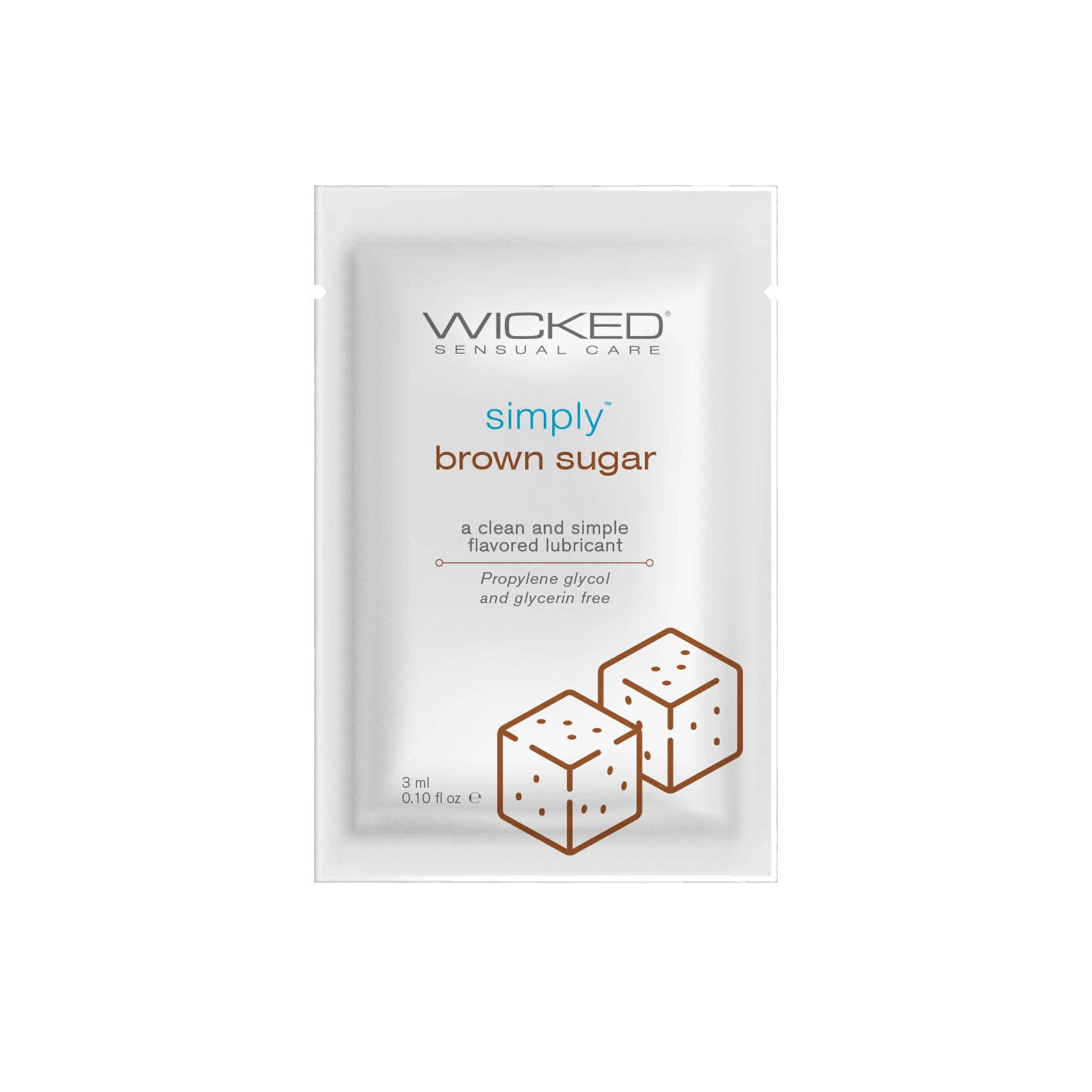 Wicked Lubes Simply Aqua Brown Sugar Sachet .1oz