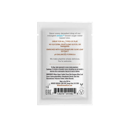 Wicked Lubes Simply Aqua Brown Sugar Sachet .1oz