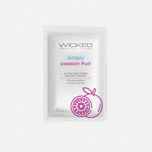 Wicked Lubes Simply Aqua Passion Fruit Sachet .1oz