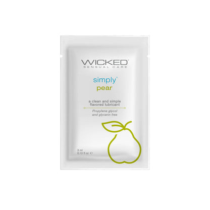 Wicked Lubes Simply Aqua Pear Sachets .1oz