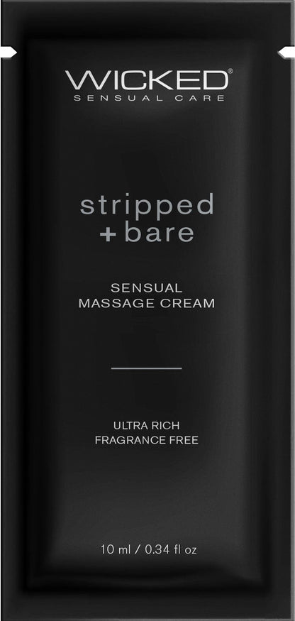 Wicked Lubes Stripped + Bare Massage Cream .34oz