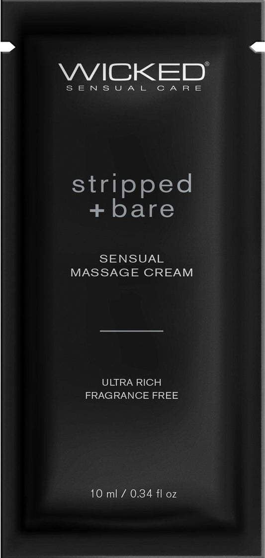 Wicked Lubes Stripped + Bare Massage Cream .34oz