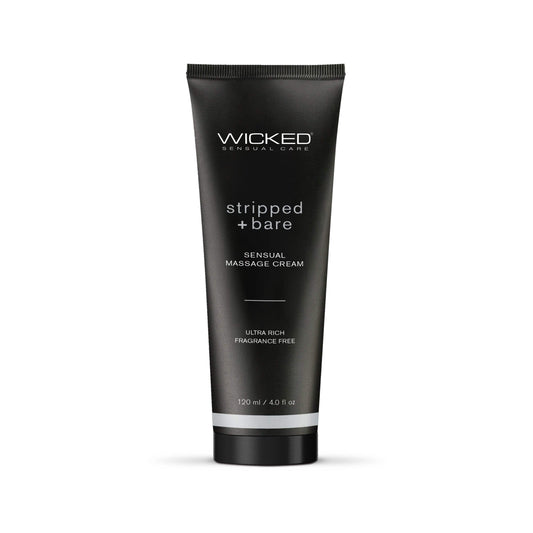 Wicked Lubes Stripped + Bare Massage Cream 4oz