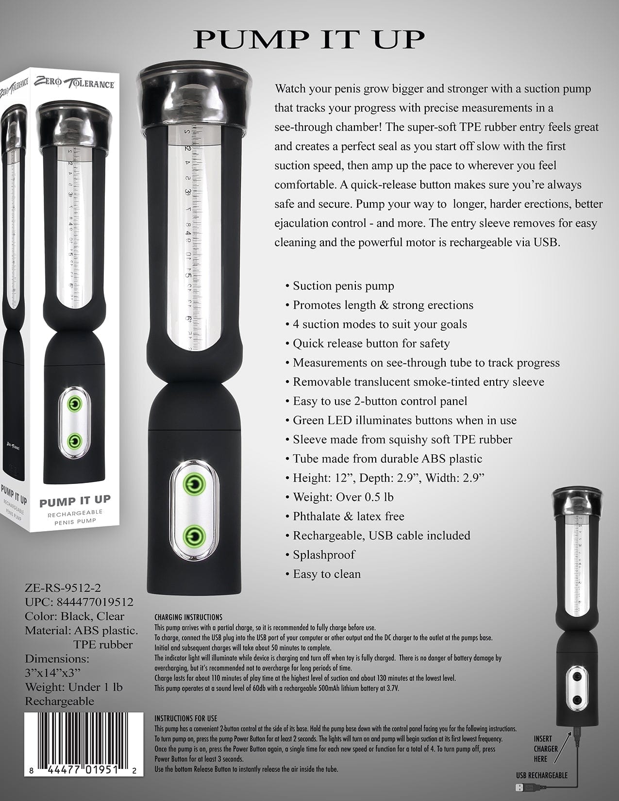 Zero Tolerance Other PUMP IT UP BLACK/CLEAR